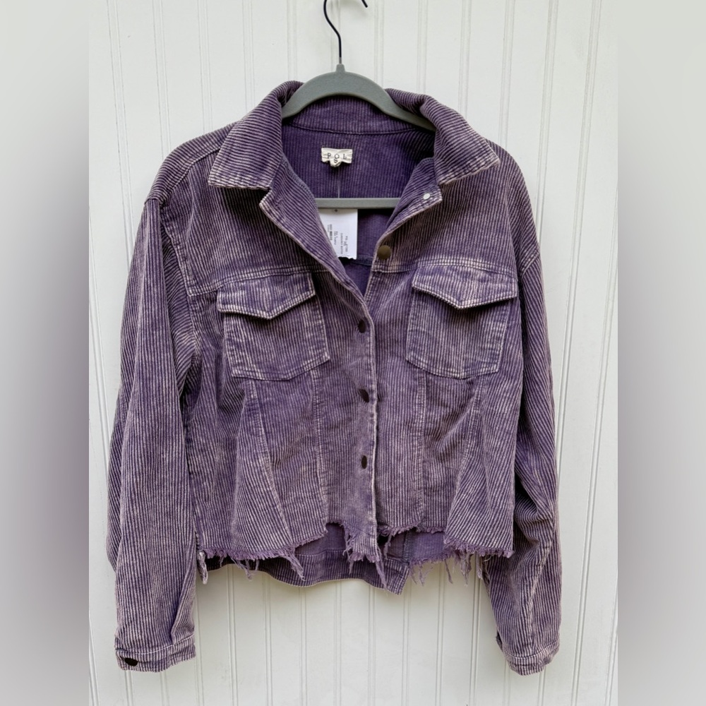 POL Cropped Trucker Style  corduroy jacket